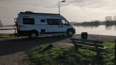 Luxury Pössl bus camper 640 with length beds