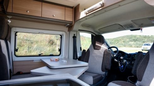 Atmospheric 4p Knaus Boxstar Family bus camper