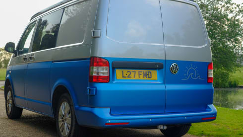 4 berth Volkswagen Campervan with pop top