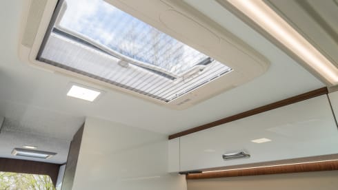 Off the Grid 1 – Brand new 6.36 bus camper with automatic transmission and solar panel, "off the grid no. 1"