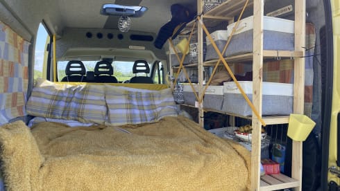 Vincent – a comfy yellow 2 berth Peugeot campervan from 2015