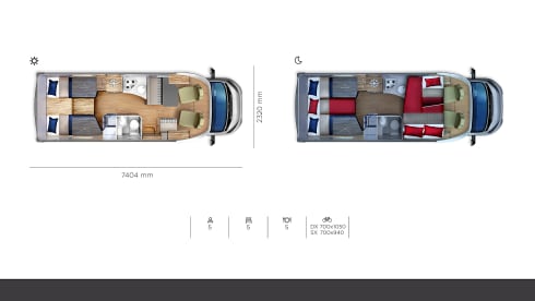 T595 – New SUNDRIVER semi-integrated motorhome (max. 5 people)