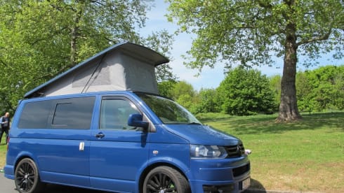 Blueberry – Elegante furgone camper VW T5 4 con w / aria condizionata e riscaldamento