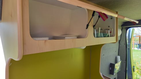 Cozy and compact Peugeot Boxer.