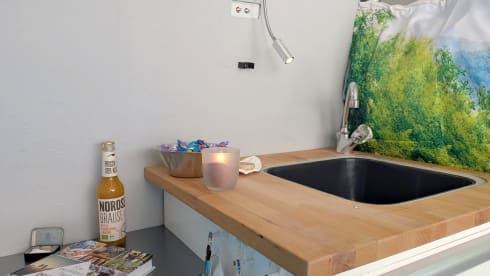 Anneliese  – Ford Transit self-conversion 2.00*1.40 longitudinal bed all-wheel drive 