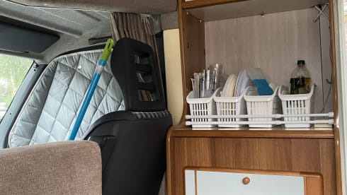 Comfortable retro touring camper.