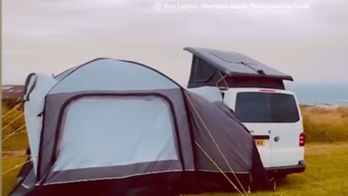 Explore One – ExploreCampers - 4 Berth VW T6 Campervan – Off-Grid Ready with Projector