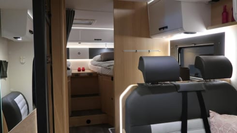Billy – Hymer Carado with length beds, very suitable for tall people