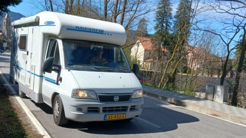 Viervoeter vriendelijk – 4p Adria Mobil semi-integrated from 2005