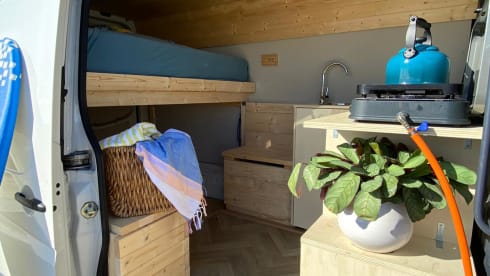 Cochonnette – Stealth & basic camper bus with XL bed