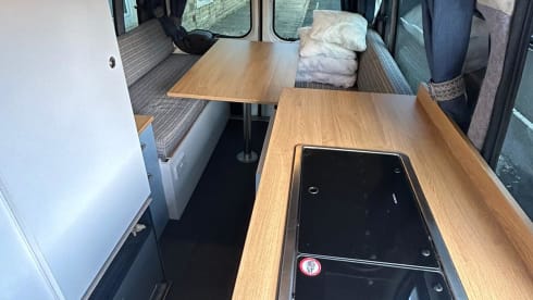 Helga – 2 berth Ford campervan with bathroom off-grid