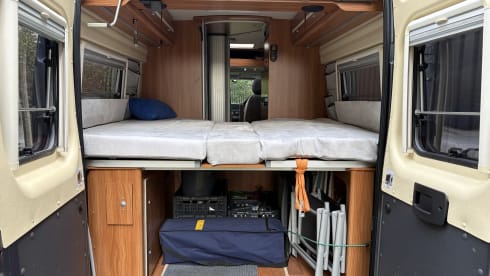 Bus camper with single length beds from 2014