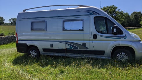 Roddy –  Roddy, our 2 berth well appointed camper for Festivals and Touring