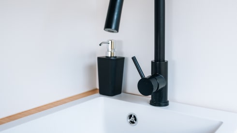 Luxurious campervan with stylish interior