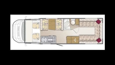 Bailey – 6 berth Peugeot Bailey Approach alcove from 2011