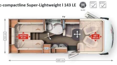 Luxury Family Carthago integral motorhome from 2019 - 4 pers
