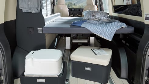 Van – Camper verhuur T6.1 Kepler Six Westafalia 6 zitplaatsen grijze kaart