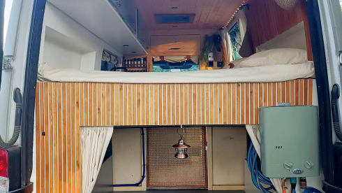 Luxury off-grid Sprinter with unique, bohemian interior! Winter camping