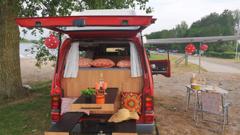 Super cool retro bus camper