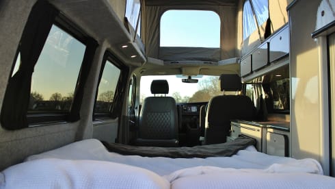 Colin – Our new high spec VW T6 Campervan who's keen to travel with you