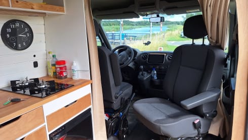 Off-grid self-built camper van from 2014