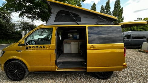 Goldie LONDON – RK69RPY - Adventure with Goldie, the 4 Berth Nomad Volkswagen, Romford