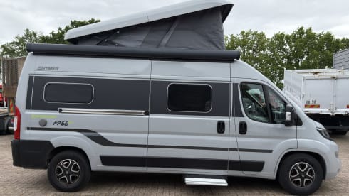 Making Memories 10 – Hymer Free 602 Automatique 2024 avec toit relevable et porte-vélos 4 places