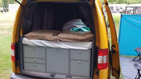 Zonnetje! Little miss sunshine! (Kan niet kiezen) – Minicamper für maximalen Genuss!