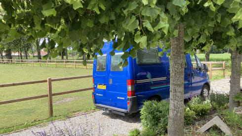 De Blauwe – 2p Pössl Peugeot Boxer bus uit 2001
