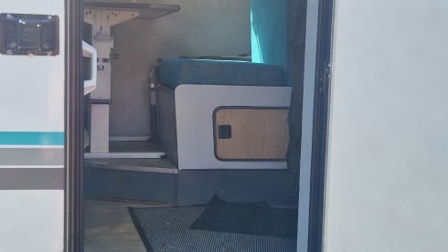Beautiful vintage Mercedes campervan for hire with Airco