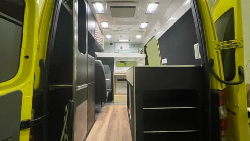 Yellowtrack  – Powerful Mercedes campervan – freedom, comfort and adventure for two!