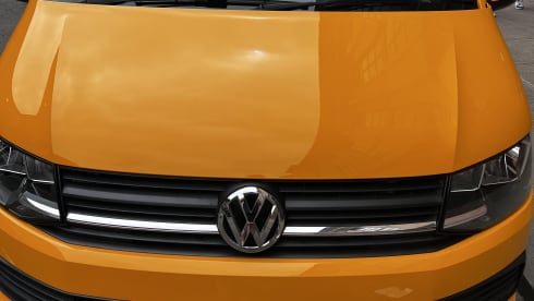 4 berth Volkswagen Yellow Camper