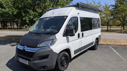 Joe – Joe. 2 Berth Truly Off Grid Adventure Van. Storage and Comforts Galore. 