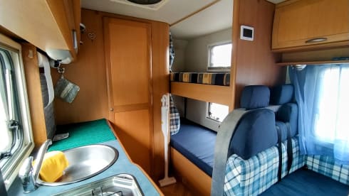 Campervan with sloping ceilings