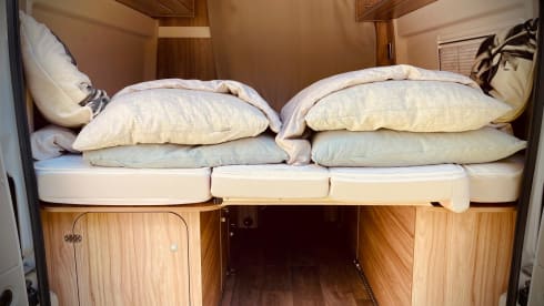 Tourer Family –  Knaus Boxstar 600 - With lifting roof and fixed 4 sleeping places!