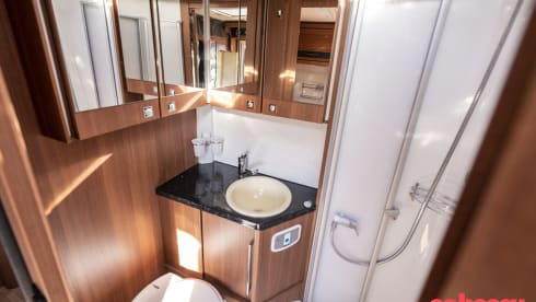 LMC Integral Camper with round seating layout