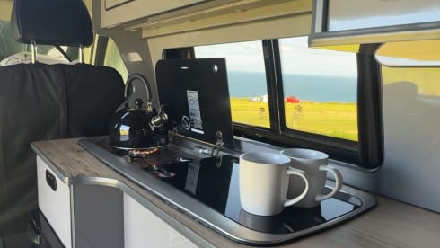 Explore One – ExploreCampers - 4 Berth VW T6 Campervan – Off-Grid Ready with Projector