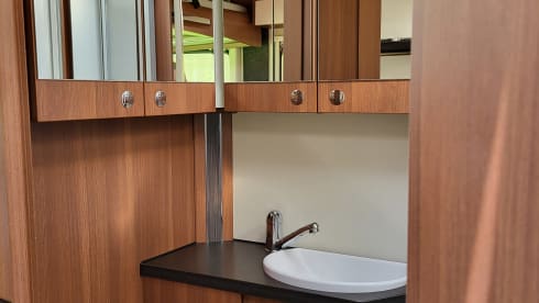 LMC integrated camper with round seating from 2018