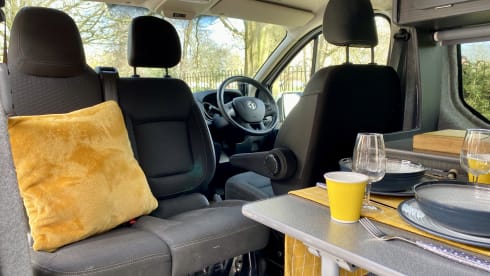 The Colonel – Stylish Pop-Top Camper | Sleeps 4 | Solar & Heater | Festival Ready