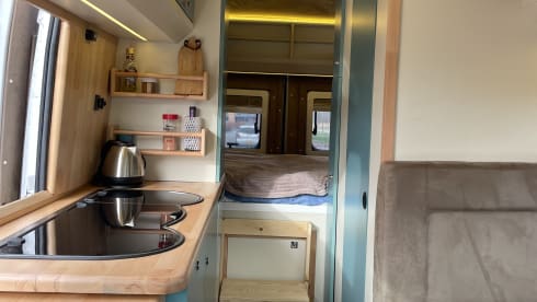 Modern, compact Off Grid Campervan Fiat Ducato (self-built) 