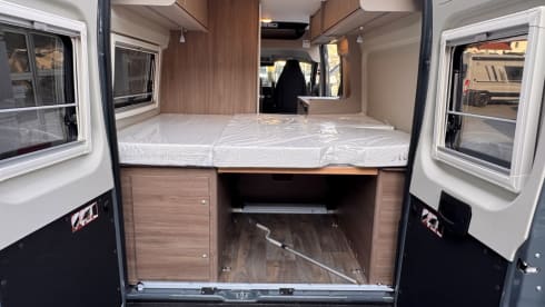 Buzzie – Brand new 4 person bus camper Carado 