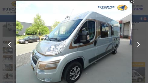 Compact Pössl 2Win factory-built bus camper (dog allowed)