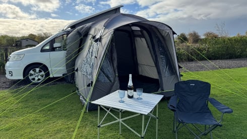 Serena – 2 berth Nissan Serena Campervan with awning & solar panels