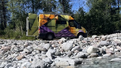 Unique, off-grid Ford Transit for two people