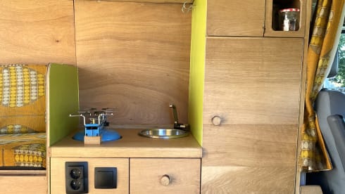 Unique, off-grid Ford Transit for two people