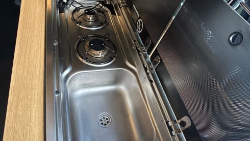 Helga – 2 berth Ford campervan with bathroom off-grid