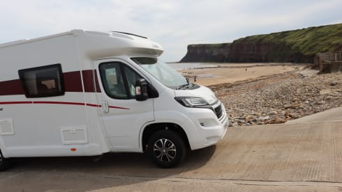 Saltburn motorhome hire  – 6 berth Fiat bus from 2021
