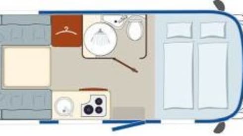 Adventurous and comfortable 2 person alcove camper
