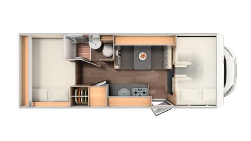 Sunny – Sunlight A70 alcove 6 person Automatic 150 HP built in 2018