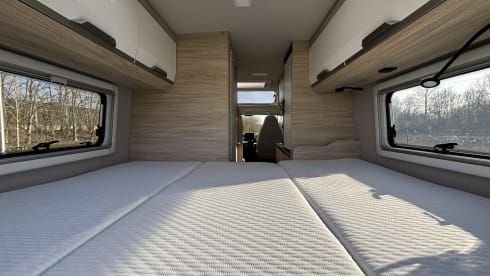 New camper van, 2 sleeping places and bicycle carrier